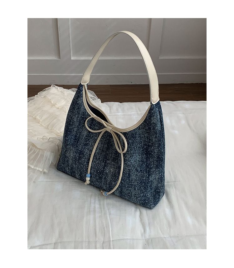 Borsa a tracolla multifunzionale di grande capacità, nuova moda 2025, con fiocco e tote bag_voghion.com