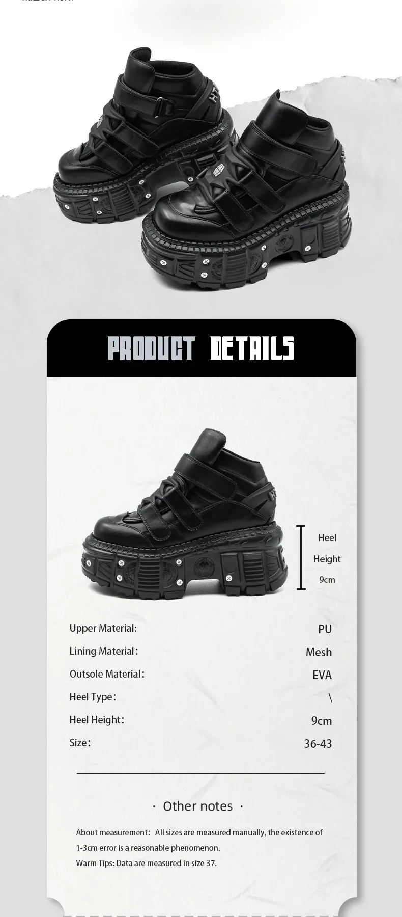2025 Nuovo Stile Punk Scarpe da Donna Stivali alla Caviglia Gotici Rock con Lacci Tacco Altezza 9CM Scarpe con Plateau Donna Decorazioni in Metallo Sneakers da Donna_voghion.com