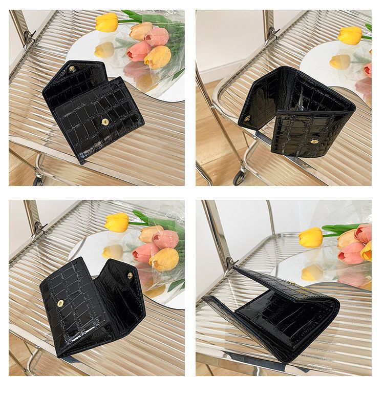 Fashion Stone Pattern Wallet Mini Multi-Card Short Clutch_voghion.com