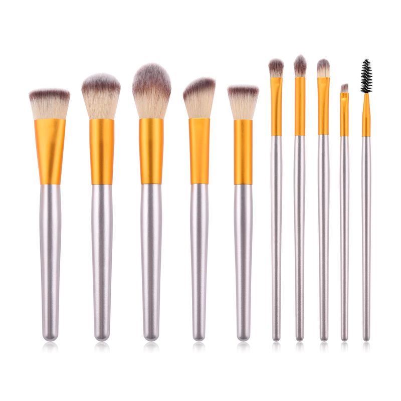 10-teiliges Make-up-Pinselset, Champagner-Gold, neue Make-up-Tools GUJHUI_voghion.com