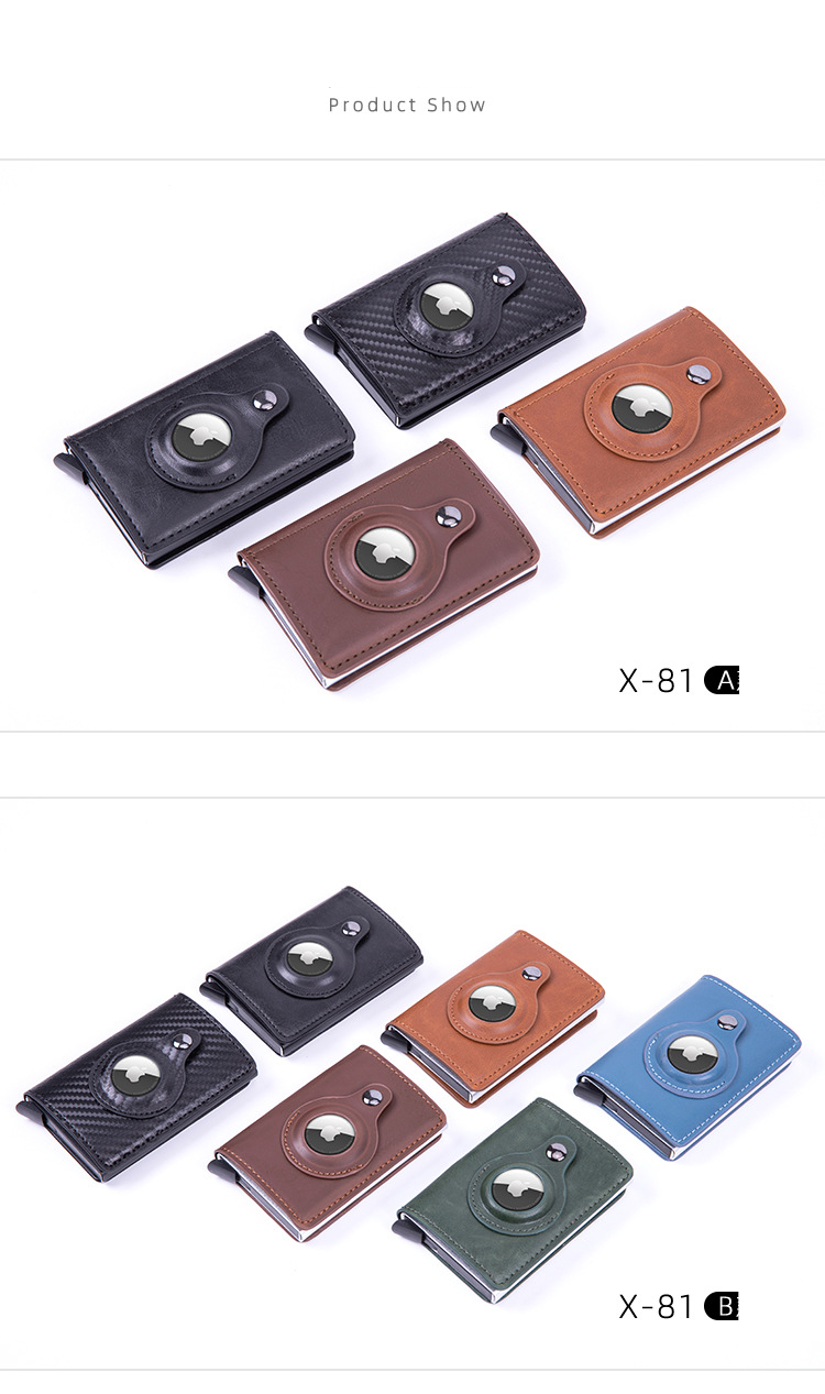 Airtag location tracker pickup wallet can be installed, simple creative business multi-function wallet wallet card Package X-81_voghion.com