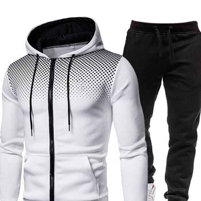 Men's Clothing Long Sleeve Trousers Trendy Jacket Casual Fashion Hooded Men's Hooded Set_voghion.com