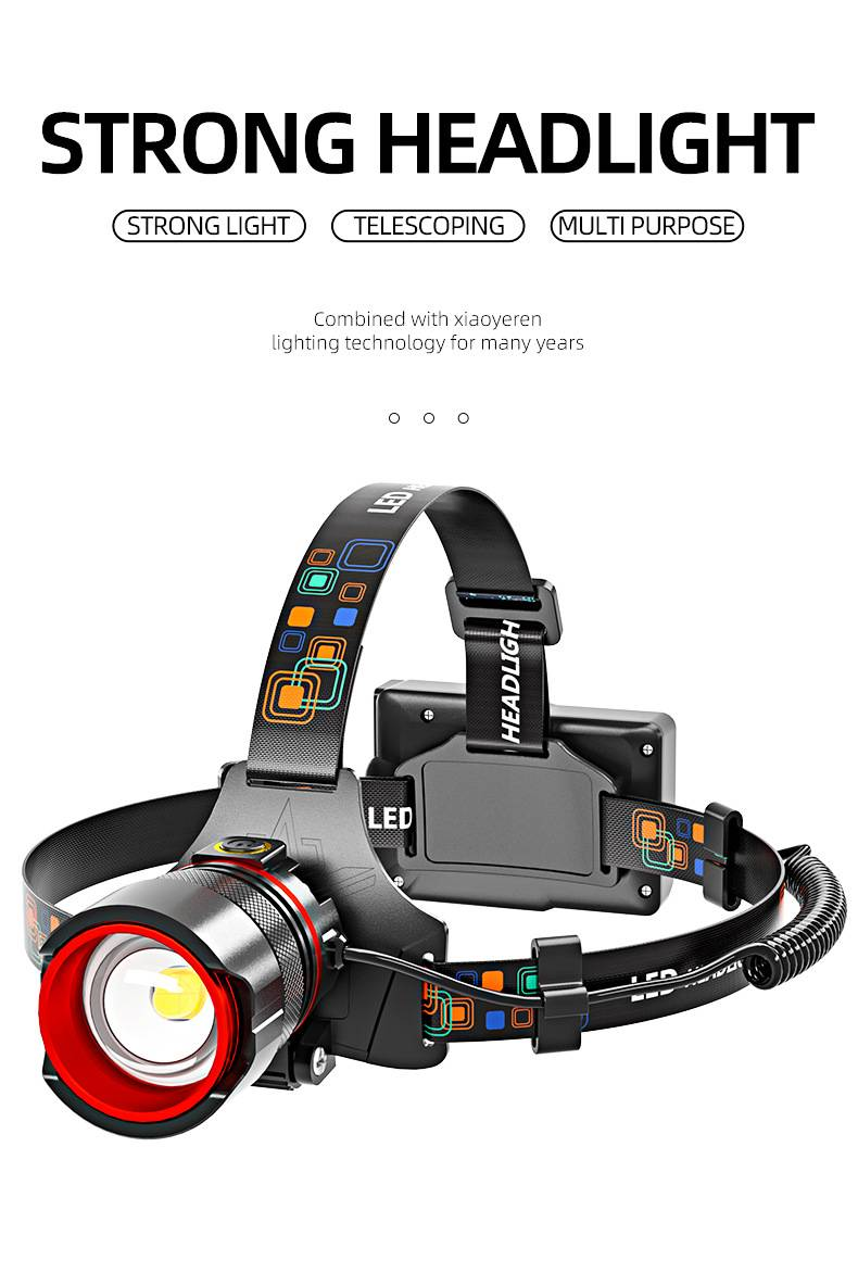 Camping Mountaineering Emergency Light,Charging Outdoor Night Fishing Light,Induction Stretch Zoom Warning Light,Strong_voghion.com
