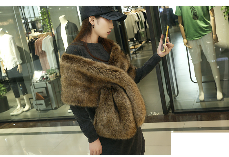 Scialle con colletto per capelli Scialle grande per capelli Abito da sera da donna Sciarpa con mantello Bavaglino Collo falso_voghion.com