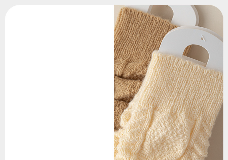 Damen Herbst und Winter einfarbig gerade Röhre warm, Schweiß absorbierend, Deodorant atmungsaktiv Y2k Mittelröhre gestrickt Beinabdeckung_voghion.com