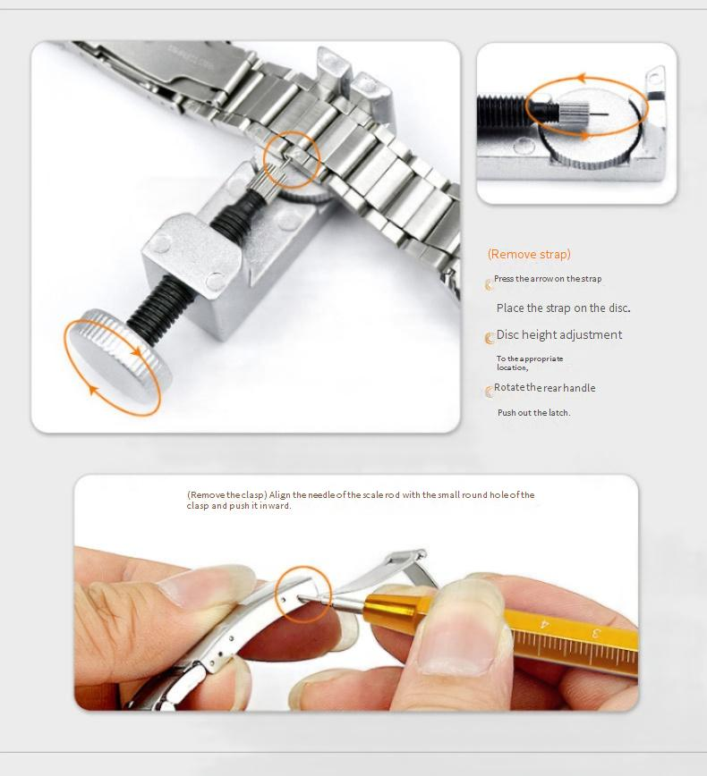 Watch Repair Tool 161 Strap Link Pin Remover Watch Spring Lever Open Back Cover Tool Set_voghion.com