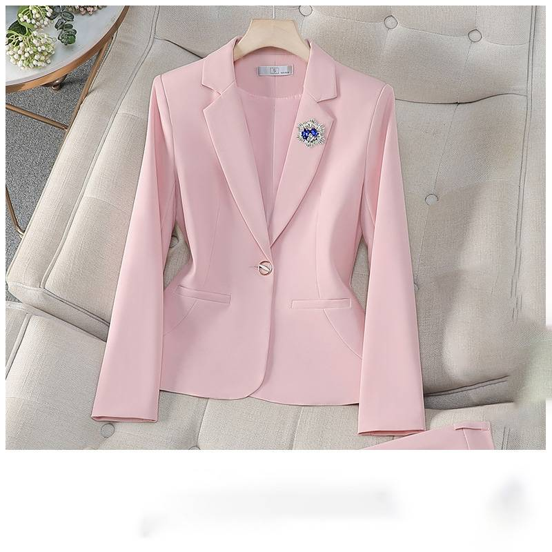Women's Clothing Green Suit Jacket Spring And Autumn Commuting Waist Professional Wear High End Work Clothes_voghion.com