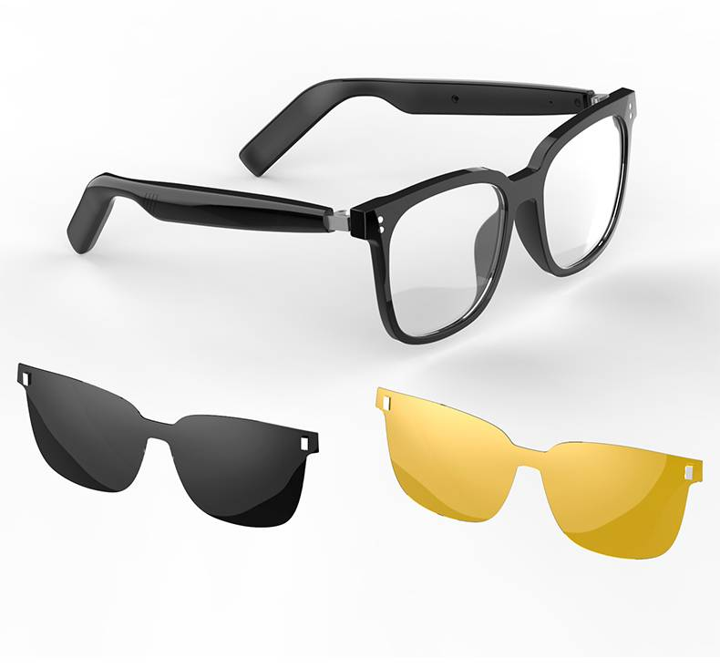 Smart Glasses Open Ear Bluetooth Zonnebril voor Mannen Vrouwen Bluetooth 5.4 Smart Glasses Touch Control Muziek Bellen Met Vervangbare UV-gefilterde Lenzen_voghion.com