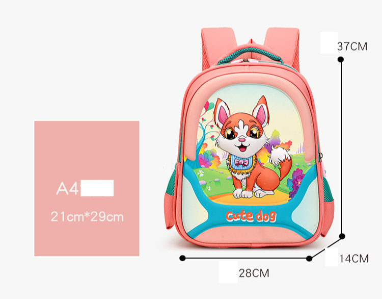Mochila escolar pequena infantil, reduz o peso e protege as costas, mochila para bebês, desenho animado, mochila de ombro duplo moderna e moderna_voghion.com