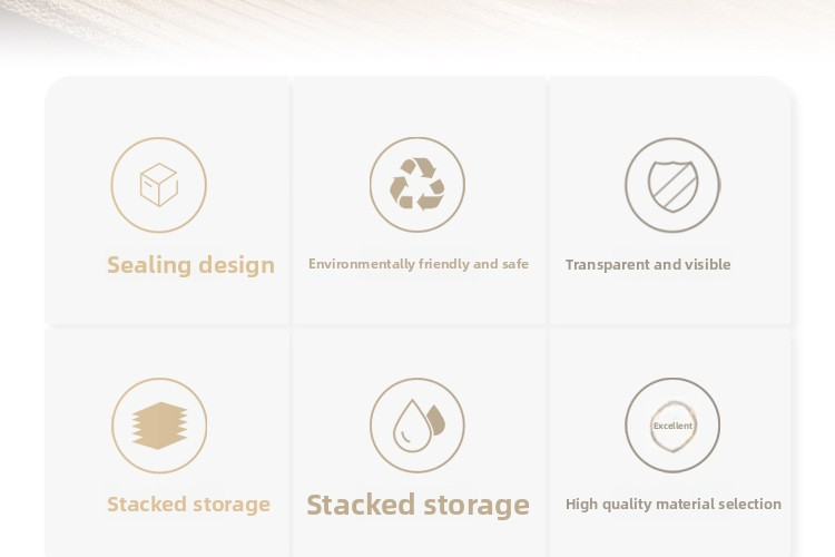 Airtight Food Storage Containers - Kitchen Pantry Organizers For Grains Snacks & Tea (Set Of 6 BPA-Free Plastic)_voghion.com