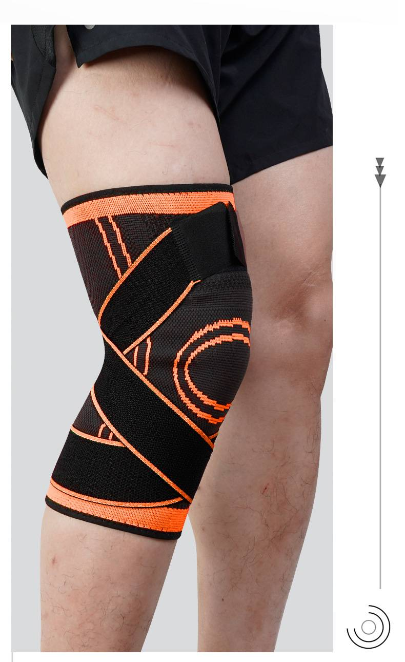 Professional Compression Knee Brace With Dual Straps – Breathable Nylon Support For Basketball, Hiking & Running (3 Colors, 3 Sizes, Single-Pack)_voghion.com