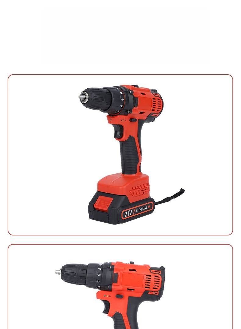 Trapano a batteria con batteria al litio - Trapano manuale leggero, a più velocità e ad alta coppia per la lavorazione del legno, la foratura del metallo e progetti fai da te_voghion.com