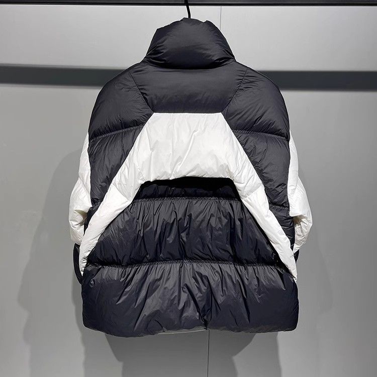 550FP Kurze Pufferjacke für Herren – Wasserabweisendes Außenmaterial, 90 % Entendaunen, straßentaugliches Utility-Design (S-XXL, Colorblock)_voghion.com