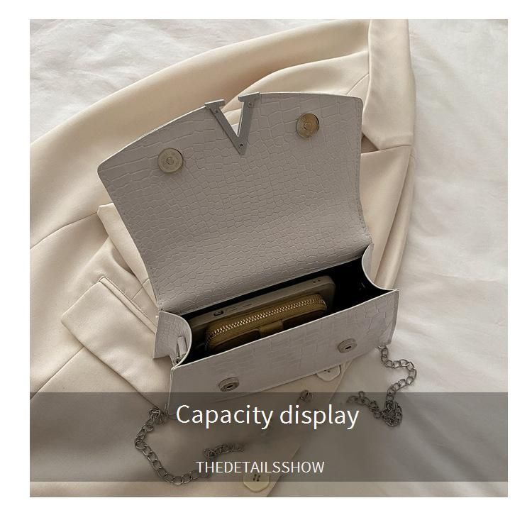 Elegante borsa da sera con tracolla a catena - Versatile borsa a tracolla e a spalla per donna, design minimalista in nero/bianco/marrone/oro/argento_voghion.com