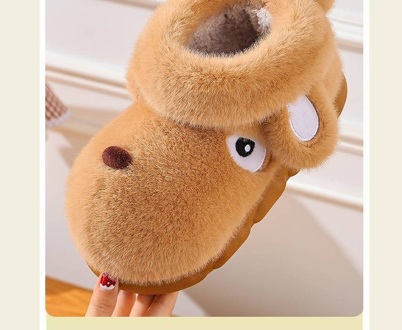 Pantofole invernali di alta qualità con fodera in peluche - Pantofole da casa ultra morbide con suola antiscivolo per donna e uomo (beige/marrone, taglie 24-41)_voghion.com