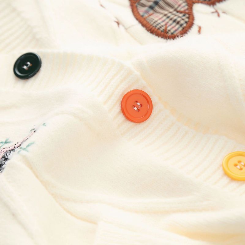 Cardigan in maglia grossa con ricamo a cuore - Maglione oversize a maniche lunghe con apertura frontale per donna, comodo capospalla invernale e autunnale_voghion.com