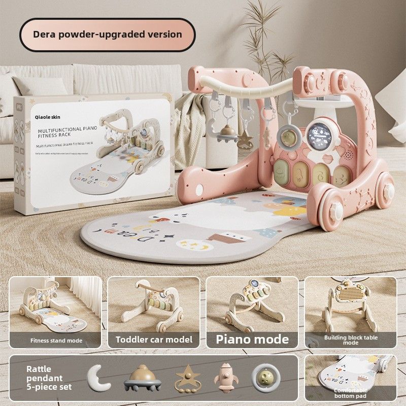 Qiao Le Bear Baby Pedal Piano Fitness Rack Walker 3 luni 6 Puzzle Educație timpurie Nou-născut Toddler Baby Toys_voghion.com