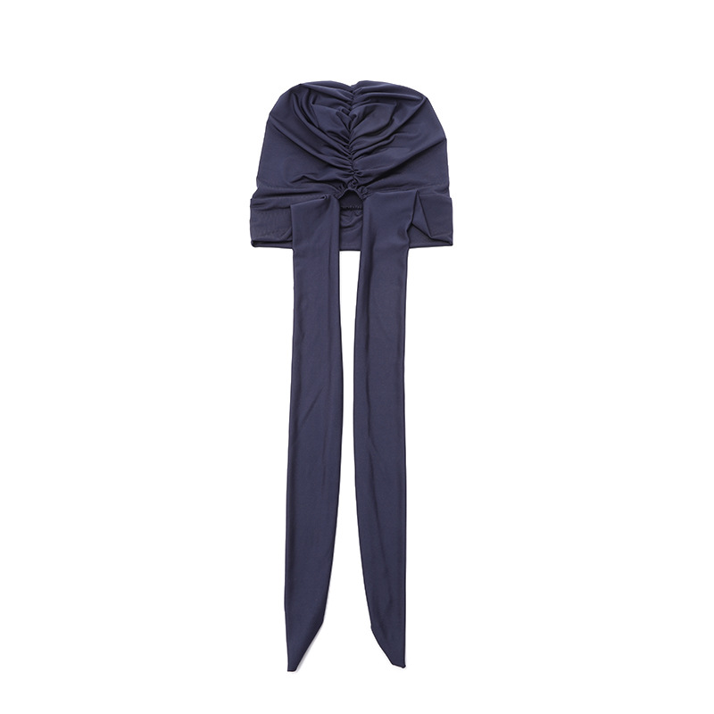Il nuovo cappello a foulard a coda lunga in tessuto elasticizzato in tinta unita può nascondere il cappello da pirata per capelli_voghion.com