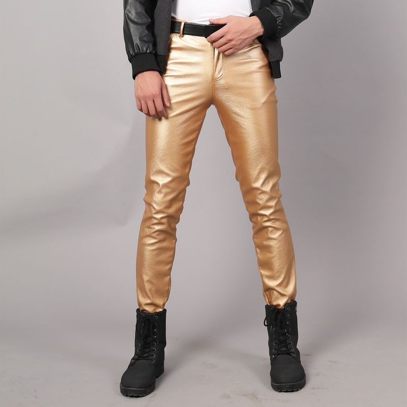 Premium Produkte Mittleren Alters und Junge männer Elastische Slim Fit Modische Anti Feuchtigkeit Weiß Dance Performance Bar Internet Promi_voghion.com