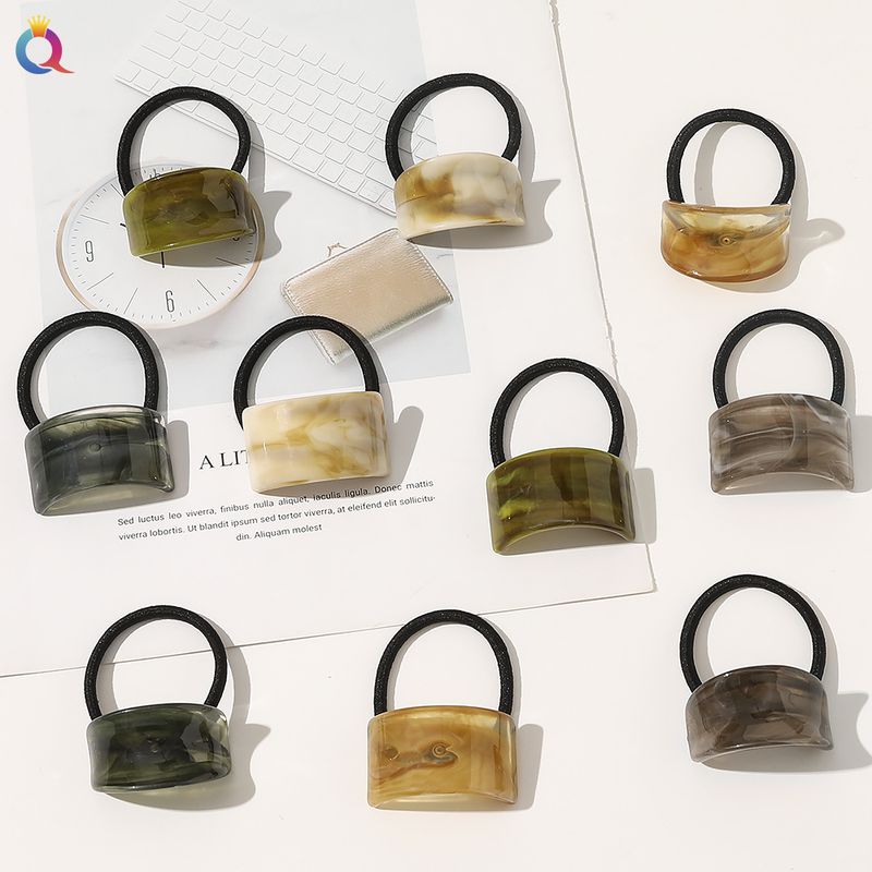 Set di elastici per capelli in acetato - Scrunchies spessi per donna (elastici morbidi per capelli, elastici per coda di cavallo antiscivolo)_voghion.com