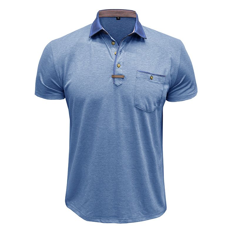 Grenzüberschreitende Sommer europäischen und amerikanischen Herren Kurzarm Revers T-Shirt, Außenhandel Herren Polo Shirt Casual Top Großhandel_voghion.com