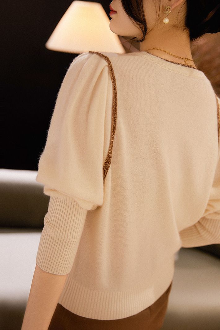 Cardigan tricoté à manches longues pour femme, ample, nouvelle veste pull de style occidental, vêtements d'extérieur de style coréen, col en V, automne 2024_voghion.com
