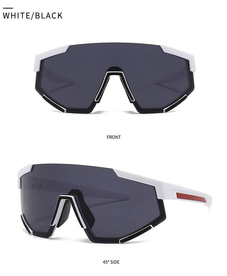 ramă ochelari de soare retro dintr-o singură piesă farmec modern lentilă închisă la modă fotografie stradală_voghion.com