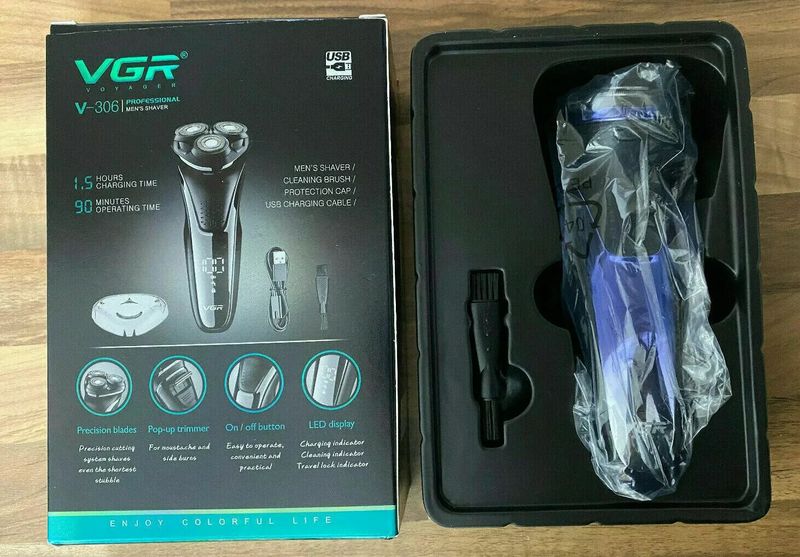 Elektrischer Rasierer Kopf Rasierer Glatze Bart Haar Schädel Trimmer Bart Entferner Kit Männer_voghion.com