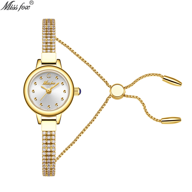 MISSFOX Nieuwe Live Diamond Set Damesmode en Trendy temperament Instagram Klein Mini Horloge Dames_voghion.com