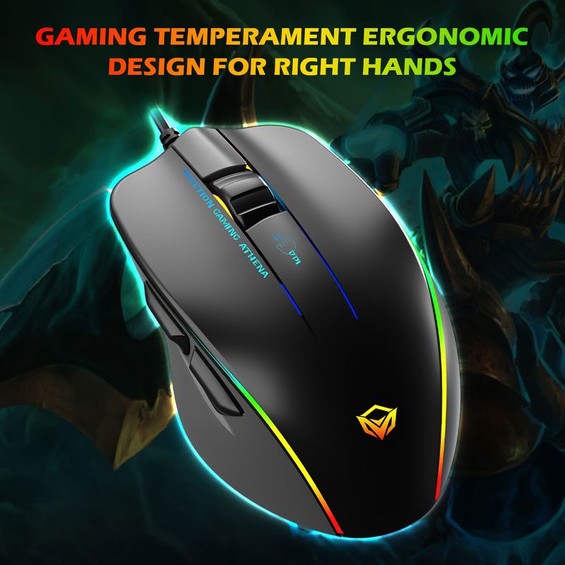 MEETION MT-GM23 Stile Professionale Illuminazione Gaming Mouse DPI Regolabile Cablato 12800 RGB Usb Ottico Del Computer Portatile Pc Computer_voghion.com