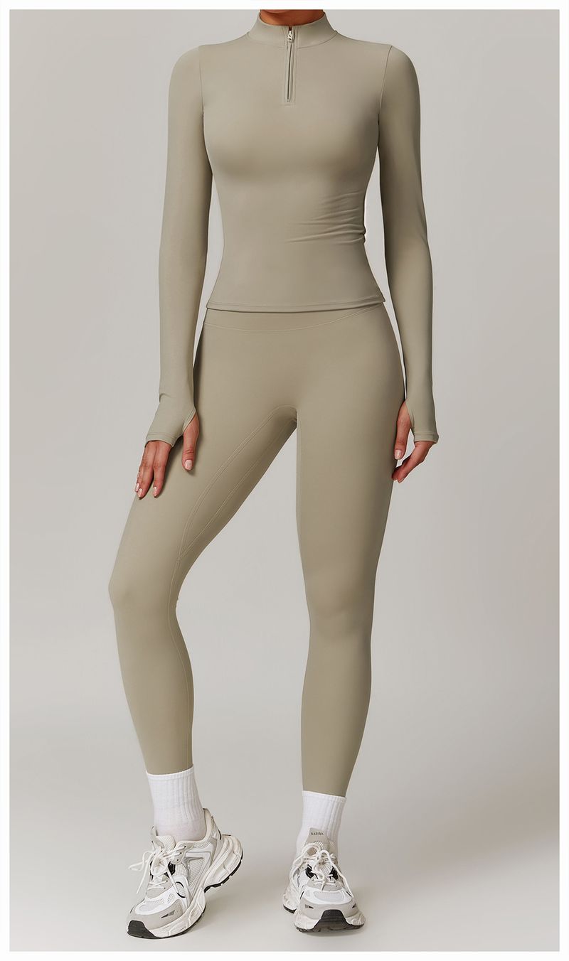 Set da allenamento yoga a maniche lunghe ad asciugatura rapida autunno inverno Zechuang, set da corsa all'aperto e tuta da fitness 8961_voghion.com