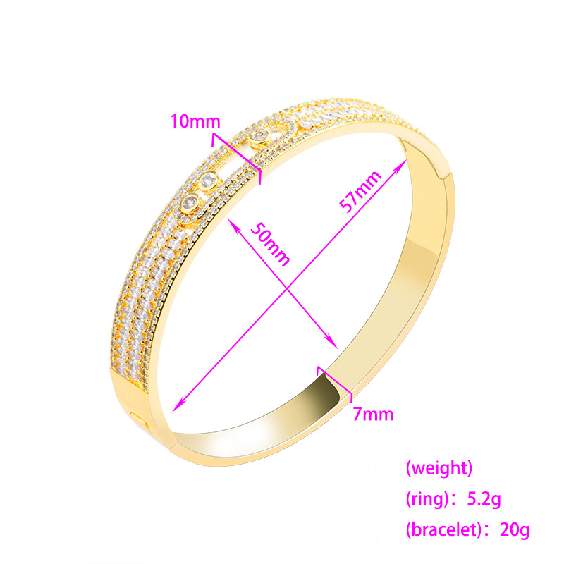 Ring And Bracelet Set Series Hot Jewelry Micro Inlaid Zircon Smart Round Beads Can Be Matched With Bracelets_voghion.com