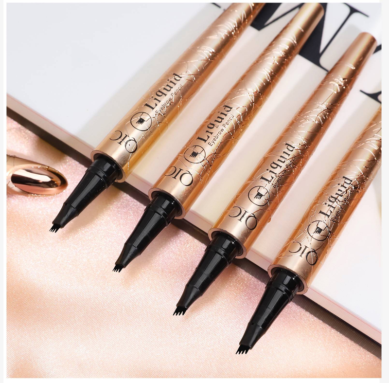 Four fork liquid eyebrow pencil lasting natural three-dimensional, no fading, waterproof, anti-sweat, no smudding four claw eyebrow pencil_voghion.com