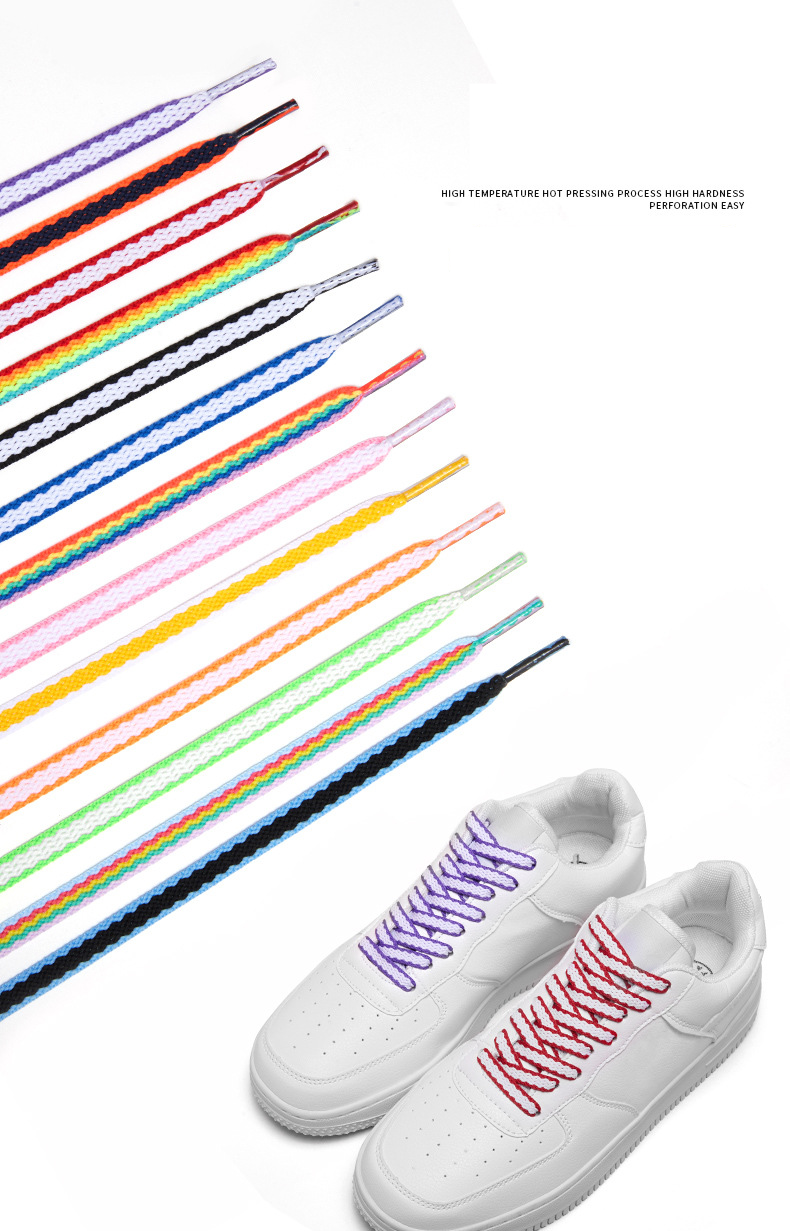 Accessori per scarpe 8mm coppia lacci per scarpe piatti colorati a strato singolo adatti per scarpe da tavola scarpe di tela scarpe bianche lacci per scarpe sportive casual_voghion.com