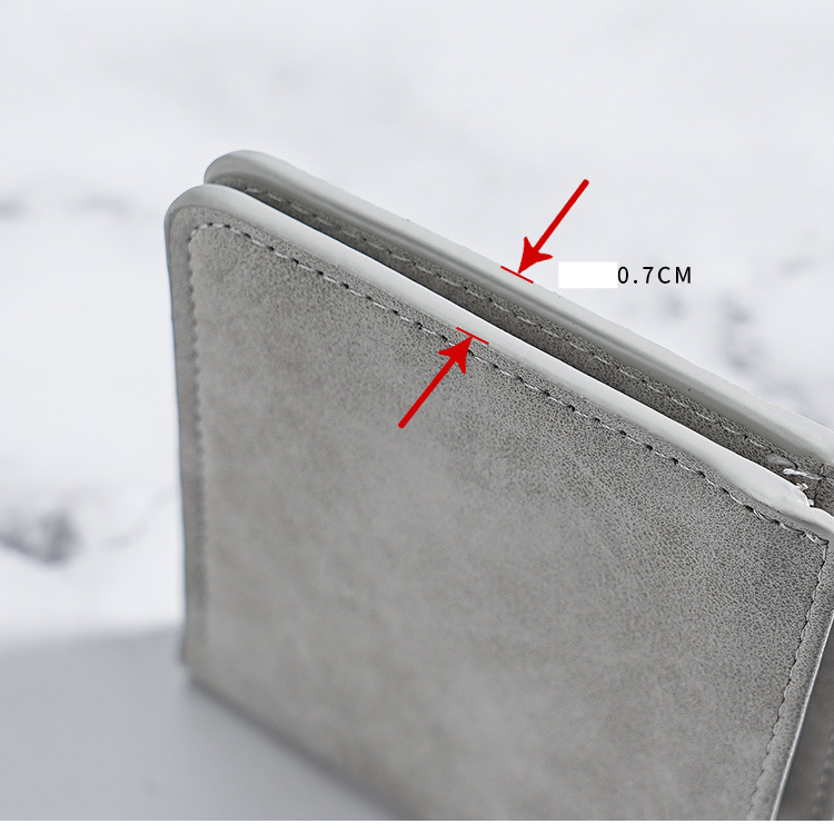 Men's Wallet Card Cases Simple Frosted Soft Leather Short Ultra-thin Wallet With Multi-card Suede Thin Folding_voghion.com