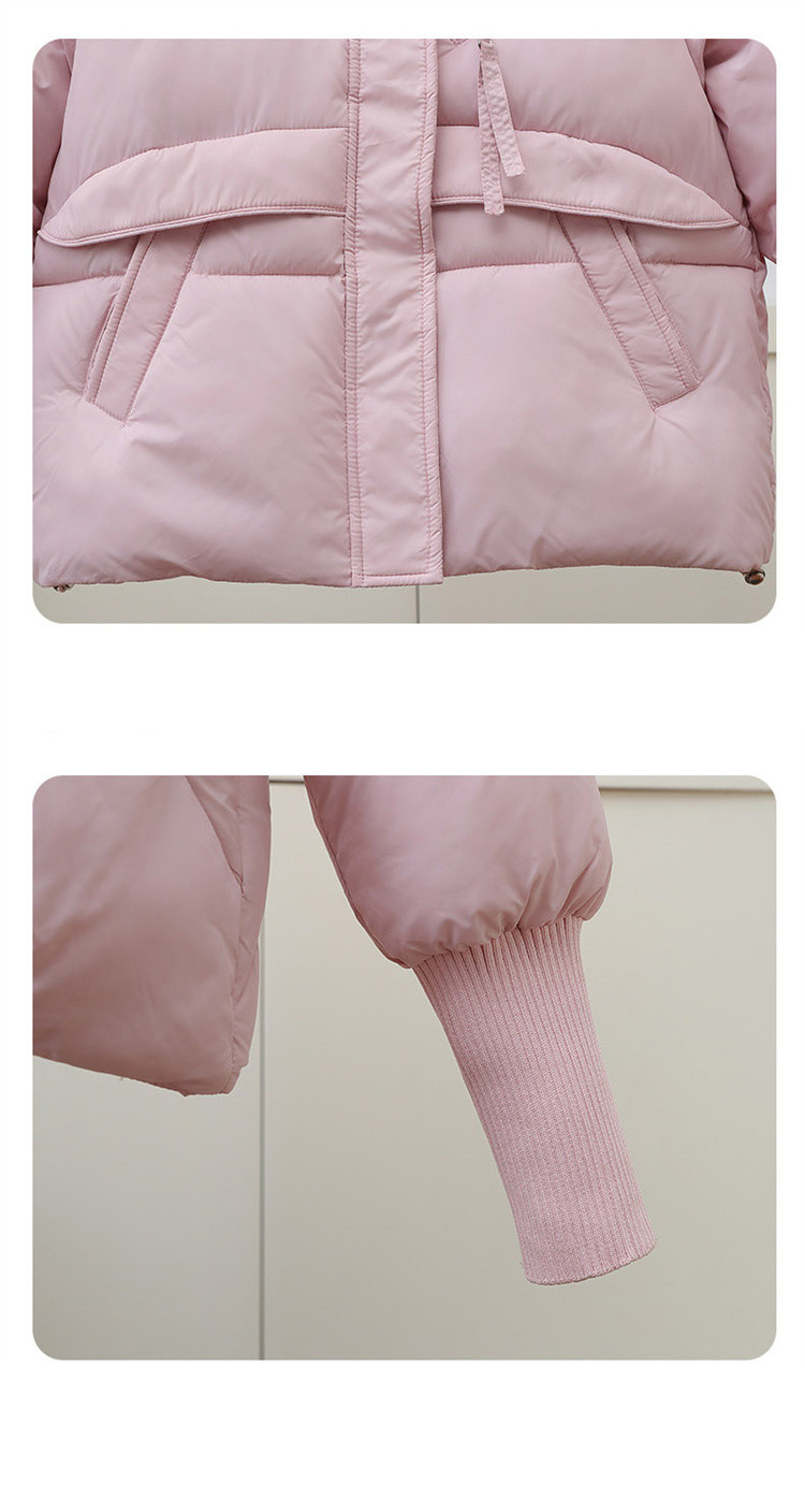 Damen Kurze Pufferjacke Winter Modischer Steppmantel Mit Kunstpelzkragen Für Kleine Größen_voghion.com