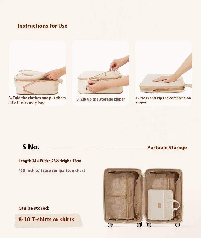 Ultra-Lightweight Expandable Travel Compression Packing Cubes - Water-Resistant Organizer For Clothes & Shoes (Multiple Sizes & Colors)_voghion.com