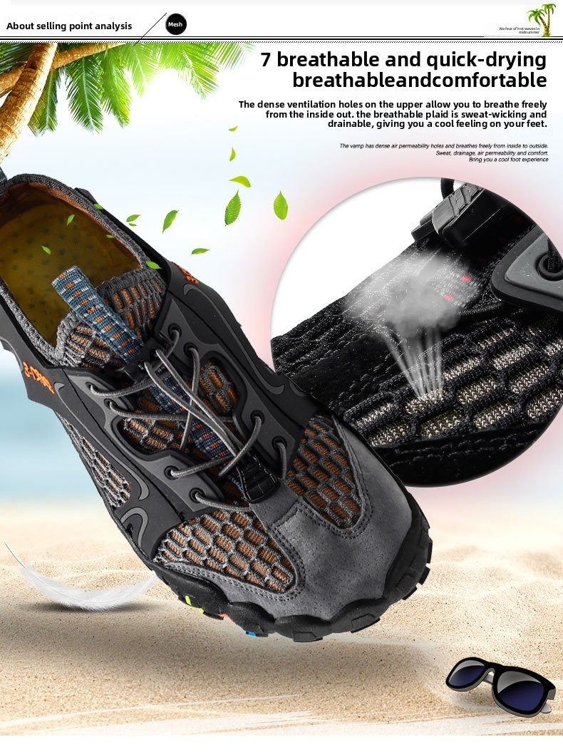 Scarpe da acqua unisex per escursionismo e nuoto: scarpe leggere ad asciugatura rapida per esterni con suola antiscivolo per avventure in spiaggia, fiume e sentiero._voghion.com