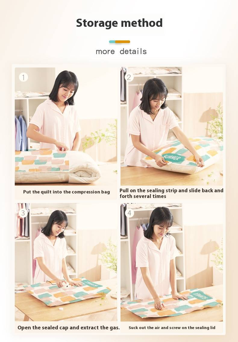 Vacuum Storage Bags - PET+PE Compression Bags For Clothes & Blankets (5 Colors & Sizes) | Space Saving Travel & Home Organization_voghion.com