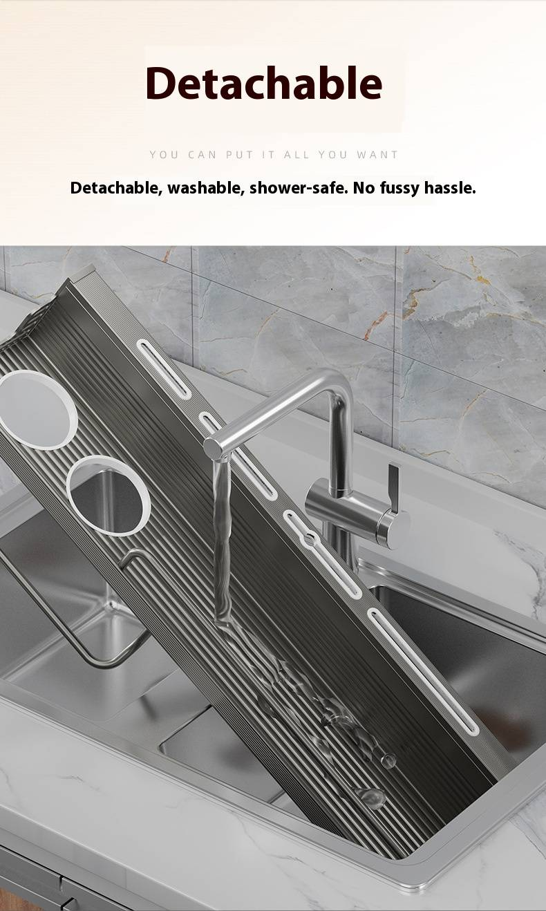 Space Aluminum Wall-Mounted Kitchen Organizer - No Drill Hooks, Multi-Functional Knife & Chopstick Holder, Spice Rack With Adhesive For Modern Home_voghion.com