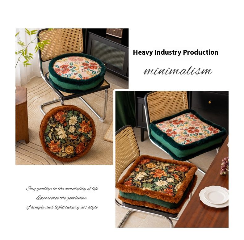 Cuscino decorativo da pavimento floreale - Cuscino quadrato e rotondo in peluche con imbottitura in cotone PP, pouf versatile per casa, ufficio e uso esterno_voghion.com