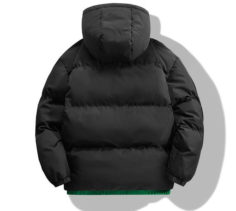 Herren-Winterpufferjacke – Trendiger, übergroßer Kapuzenmantel mit dicker Polyesterfüllung (Unisex-Design, Reißverschluss, wasserabweisend für kaltes Wetter)_voghion.com
