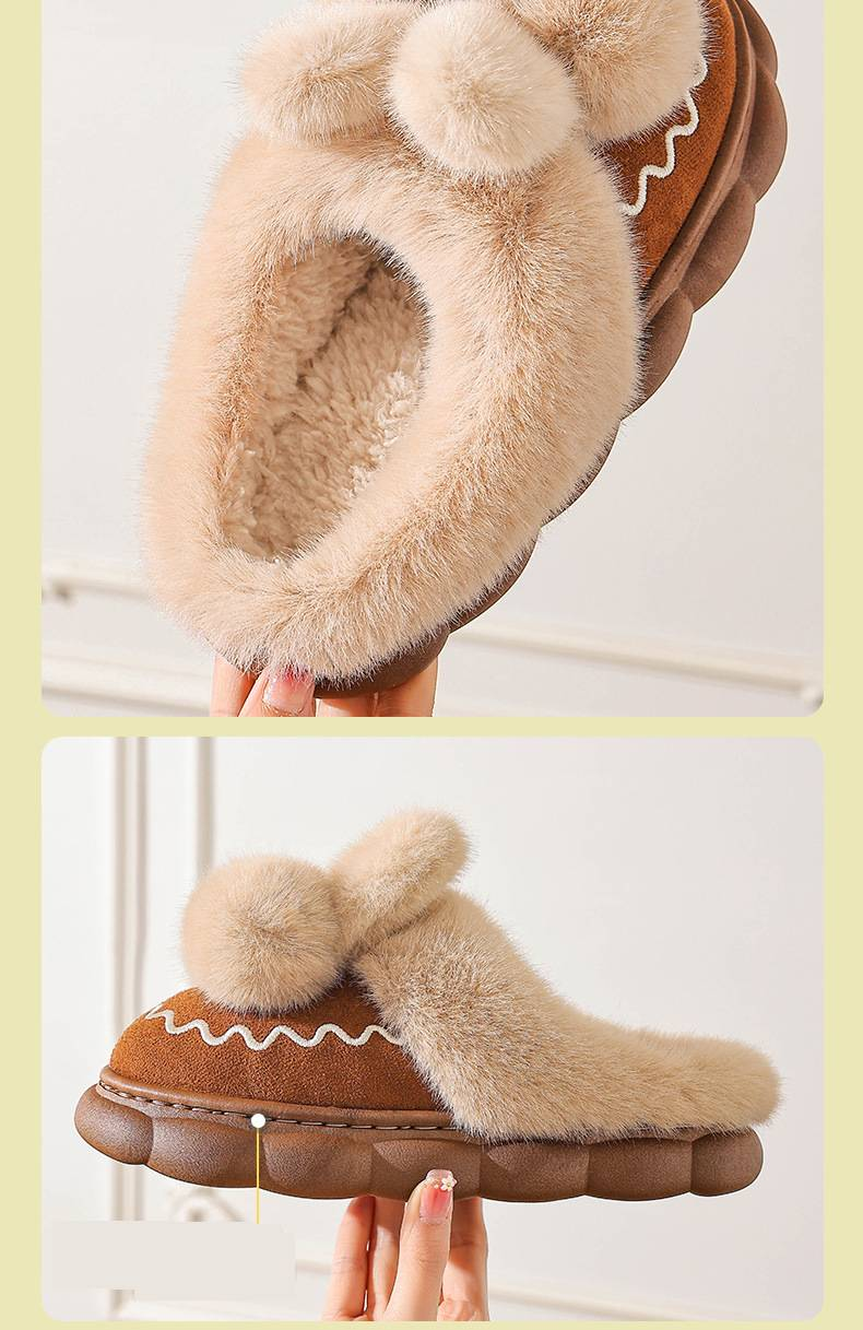 Baumwollpantoffeln für Mutter und Kinder, Damen-Winterpantoffeln – Gemütliche Hausschuhe mit rutschfester, dicker Sohle, Unisex-Komfort für Zuhause und Schwangerschaft_voghion.com