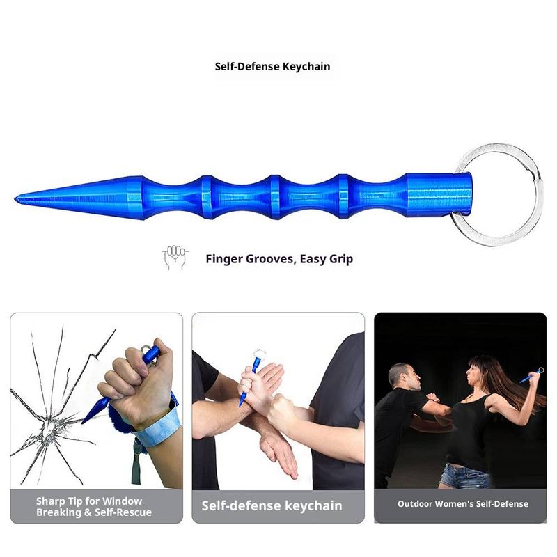 Self Defense Keychain Wrist Pom Pom Neoprene Keychain Set Women's Keychain Anti Wolf Keychain Set_voghion.com