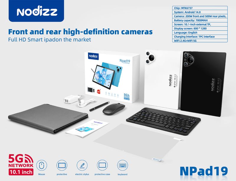 Tabletek Új Npad19 Tablet Számítógép 10.1 Hüvelykes Nagy Kijelző Android Rendszer Kártya Behelyezése WIFI Dual SIM Kártya Dual Kamera_voghion.com