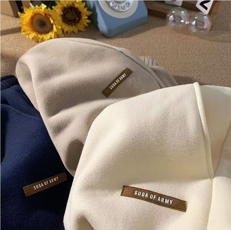 Winter Fur Lined Joggers Thicken Casual Sweatpants Drawstring Trousers Men Fleece Running Warm Leisure Pants_voghion.com