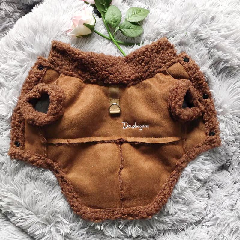 CDDMPET Fleecejacke für Hunde, Braun/Grau, Größe S/M/L/XL/2XL, von PawParty Store_voghion.com