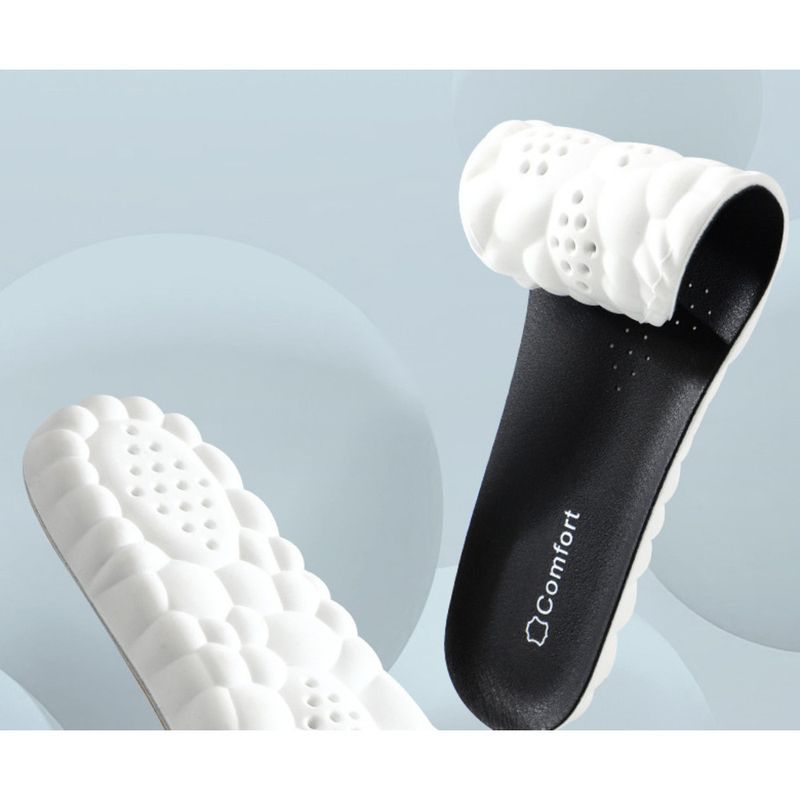 Palmilha 4D Cloud feita de couro de vaca genuíno que absorve o suor, calçados esportivos casuais, confortáveis, respiráveis e odorizantes_voghion.com
