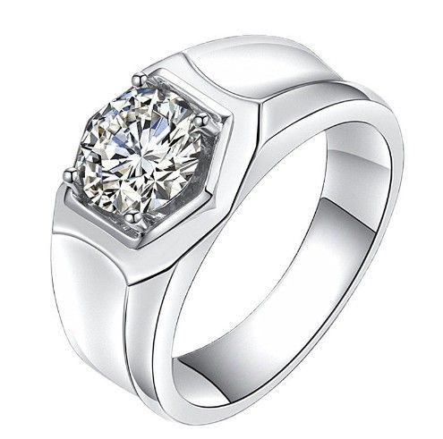 Diamant elegant pentru bărbați de 2 carate, cu aură masculină, personalizat, frumos, pentru afaceri și dominație._voghion.com