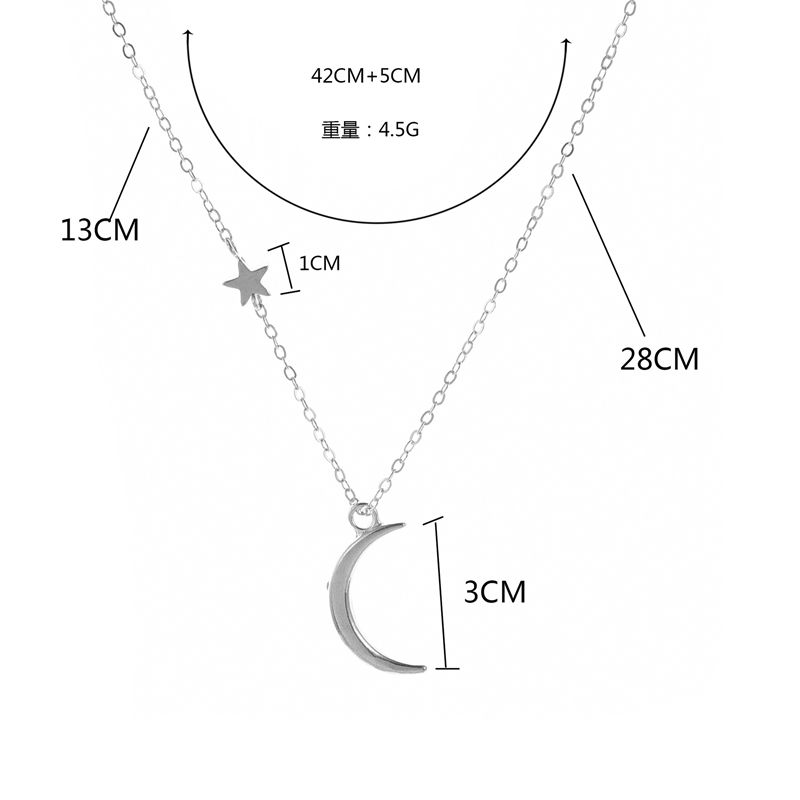 Hazır Stok Trend Basit Yıldız Ay Choker Kolye Kadınlar İçin Altın Renk Choker yaka collier femme Ucuz Açıklama jerry 2024_voghion.com